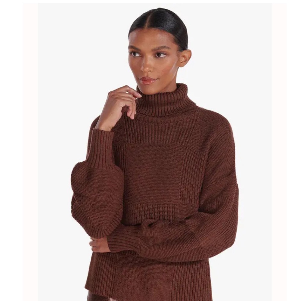 Staud Benny Sweater Bark Brown - Picture 2 of 6